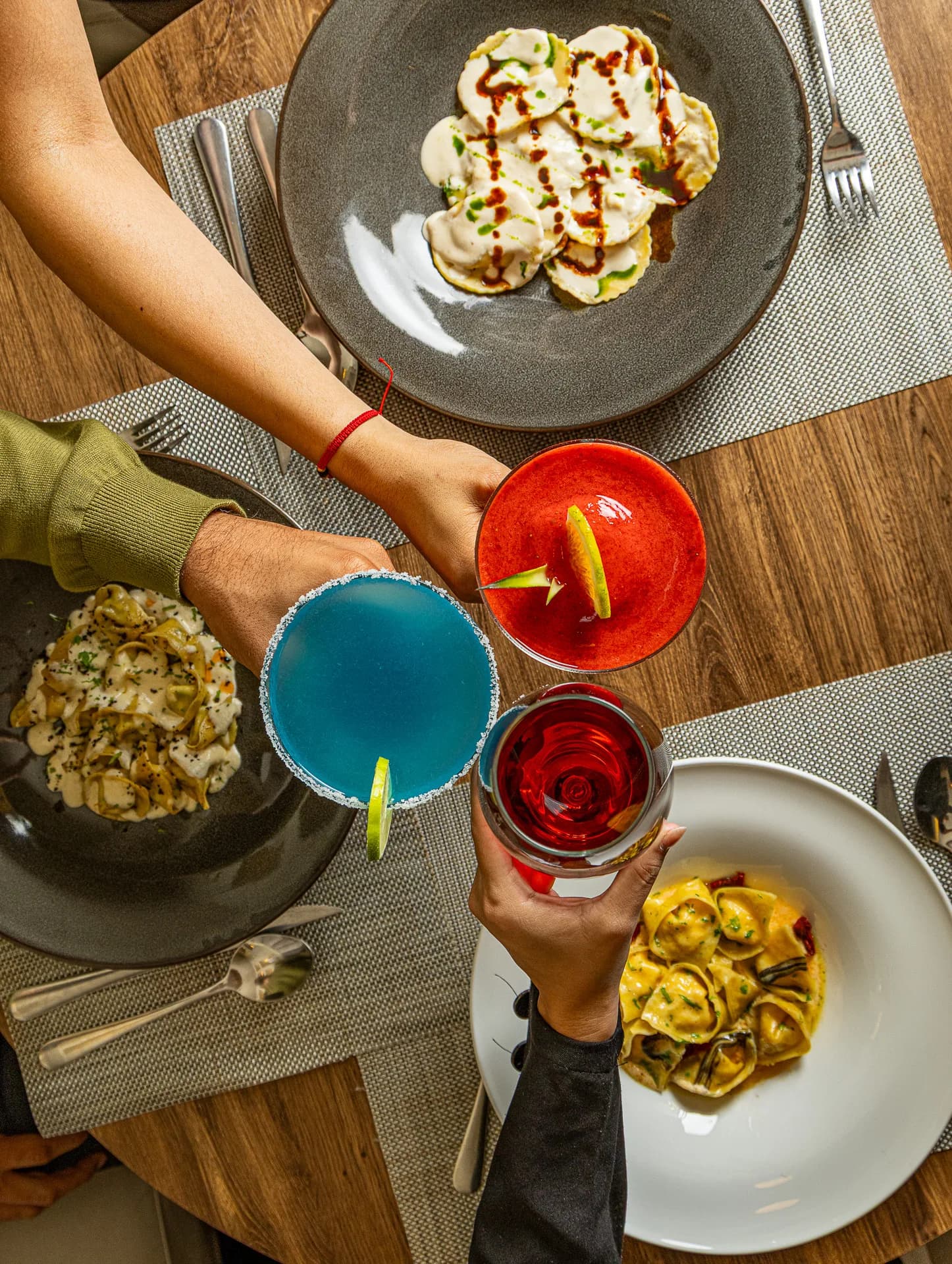 Fotografía gastronómica cenital profesional